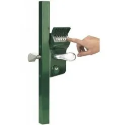 Promo ? LOCINOX Serrure LLKZ40 Pour Portail Coulissant à Code Mécanique Vert 6005 Profil De 40 Mm ?