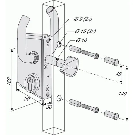 Bon marché ? LOCINOX Serrure Type LSKZ Pour Portail Coulissant Gris Alu Pour Tube De 60 Mm ? 2 Bon marché ? LOCINOX Serrure Type LSKZ Pour Portail Coulissant Gris Alu Pour Tube De 60 Mm ? – Image 2