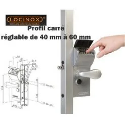 Vente flash ? Serrure à Code Mécanique, Portail, Profil Carrée 40-60mm/ Sortie Libre LOCINOX - LFKQ4040X1L. ✔️