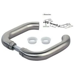 De gros ? Paire De Poignées En Acier Inoxydable Pour Carré De 8mm, Longu. 90mm. - LOCINOX - - 3006I. ✔️