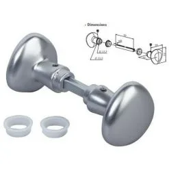 De gros ? Paire De Poignées Boutons Ronds En Alu Pour Carré De 8mm, Longu. 90mmLOCINOX - 3006R. ?