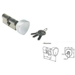 Offres ? Cylindre Bouton 60mm S'entrouvrant Z LOCINOX - 301260KNOBGSZ. ?