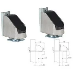 Meilleure vente ? Charnières Porte Industrielle Automatisée, 90° Réglable Avec Roulement LOCINOX - BEARINGHINGE. ?