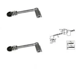 Promo ⌛ 2 Charnières M12 Pr Portillon De Jardin Avec 2 Supports à Souder L 130mm LOCINOX - GAM12130. ?