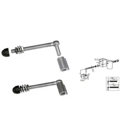 Nouveau ? 2 Charnières M12 Pr Portillon De Jardin Avec 2 Supports à Souder L 150mm LOCINOX - GAM12150. ? 1 Nouveau ? 2 Charnières M12 Pr Portillon De Jardin Avec 2 Supports à Souder L 150mm LOCINOX - GAM12150. ?