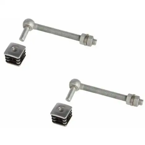 Remise ? 2 Charnières M16 Bouchons Alu 40x40mm Pour Portillon De Jardin, L 160mm LOCINOX - GBM16DP40160. ? 1 Remise ? 2 Charnières M16 Bouchons Alu 40x40mm Pour Portillon De Jardin, L 160mm LOCINOX - GBM16DP40160. ?