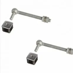 Promo ? 2 Charnières M16 Bouchons Alu 40x40mm Pour Portillon De Jardin, L 180mm LOCINOX - GBM16DP40180. ?