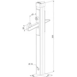 Remise ? LOCINOX Arrêt De Portail à Sceller En Aluminium à Crochet Réglable En Hauteur Pour Profil De 40 à 60 Mm - Laqué Argent ?