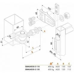 Promo ? LOCINOX Gond De Portail Avec Réglage Quadridimensionnel Réf GBMU4D ? -LOCINOX Soldes Boutique 58126993 3