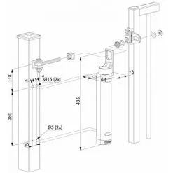 Bon marché ? LOCINOX Fermeportail Modèle RHINO - Gris/argent ? -LOCINOX Soldes Boutique 58128530 3
