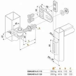 Grosses soldes ? LOCINOX Gond De Portail Avec Réglage Quadridimensionnel Réf GBMU4D ? -LOCINOX Soldes Boutique 58128593 4