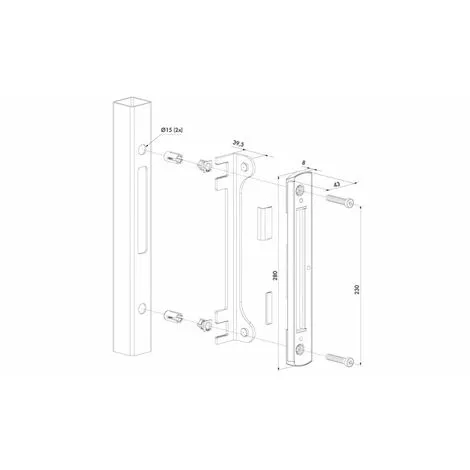 Coupon ? Gâche Pour Serrures FORTYLOCK, FIFTYLOCK Et SIXTYLOCK De Locinox CG56209 ? 2 Coupon ? Gâche Pour Serrures FORTYLOCK, FIFTYLOCK Et SIXTYLOCK De Locinox CG56209 ? – Image 2