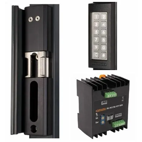 Promo ✨ Kit Clavier à Code Noir SLIMSTONE Avec Gâche Et Alimentation. - LOCINOX - - SLIMSTONEKIT. ? 1 Promo ✨ Kit Clavier à Code Noir SLIMSTONE Avec Gâche Et Alimentation. - LOCINOX - - SLIMSTONEKIT. ?